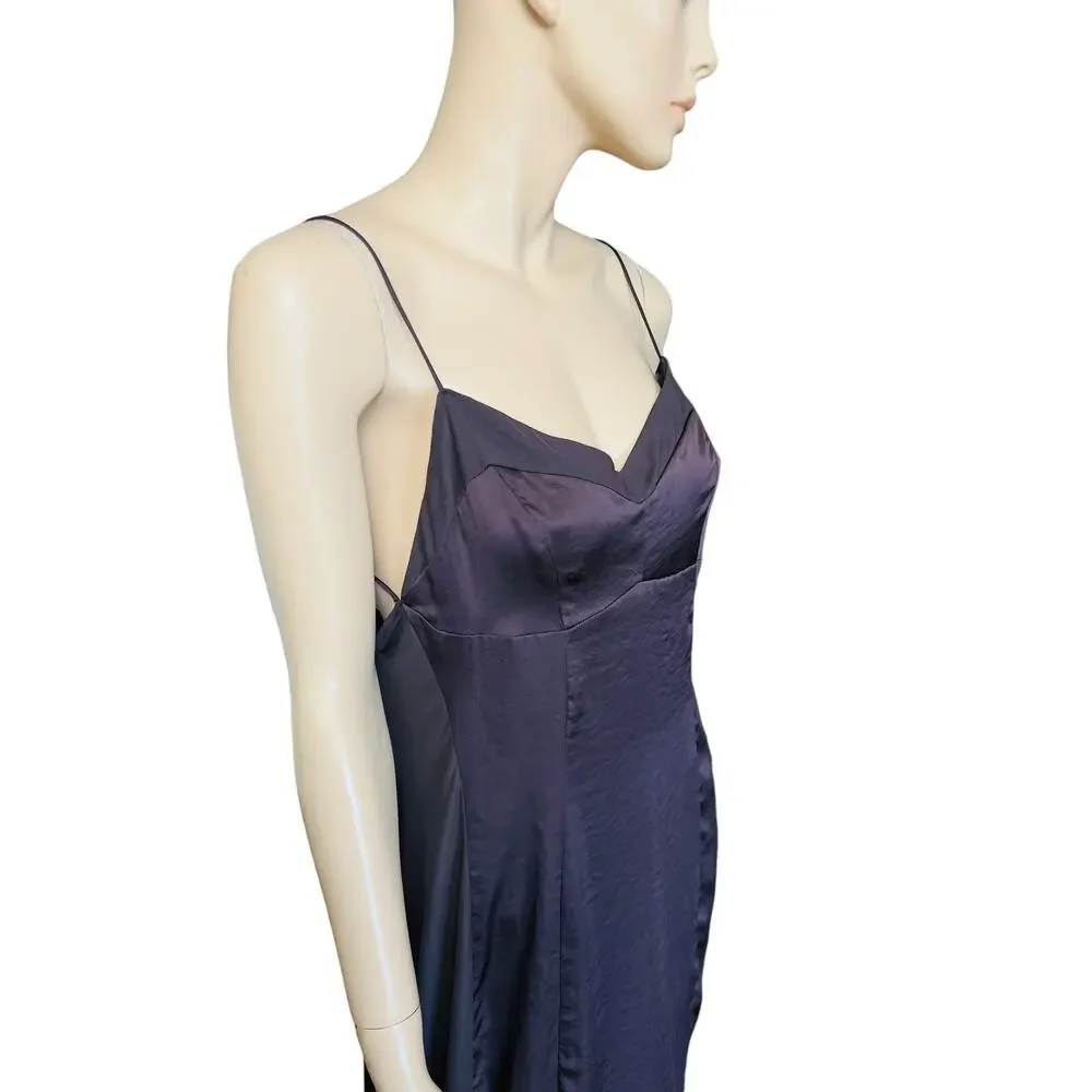Free People Intimately City Cool Satin Slipdress Size Large Sweetheart Neckline - Picture 6 of 16